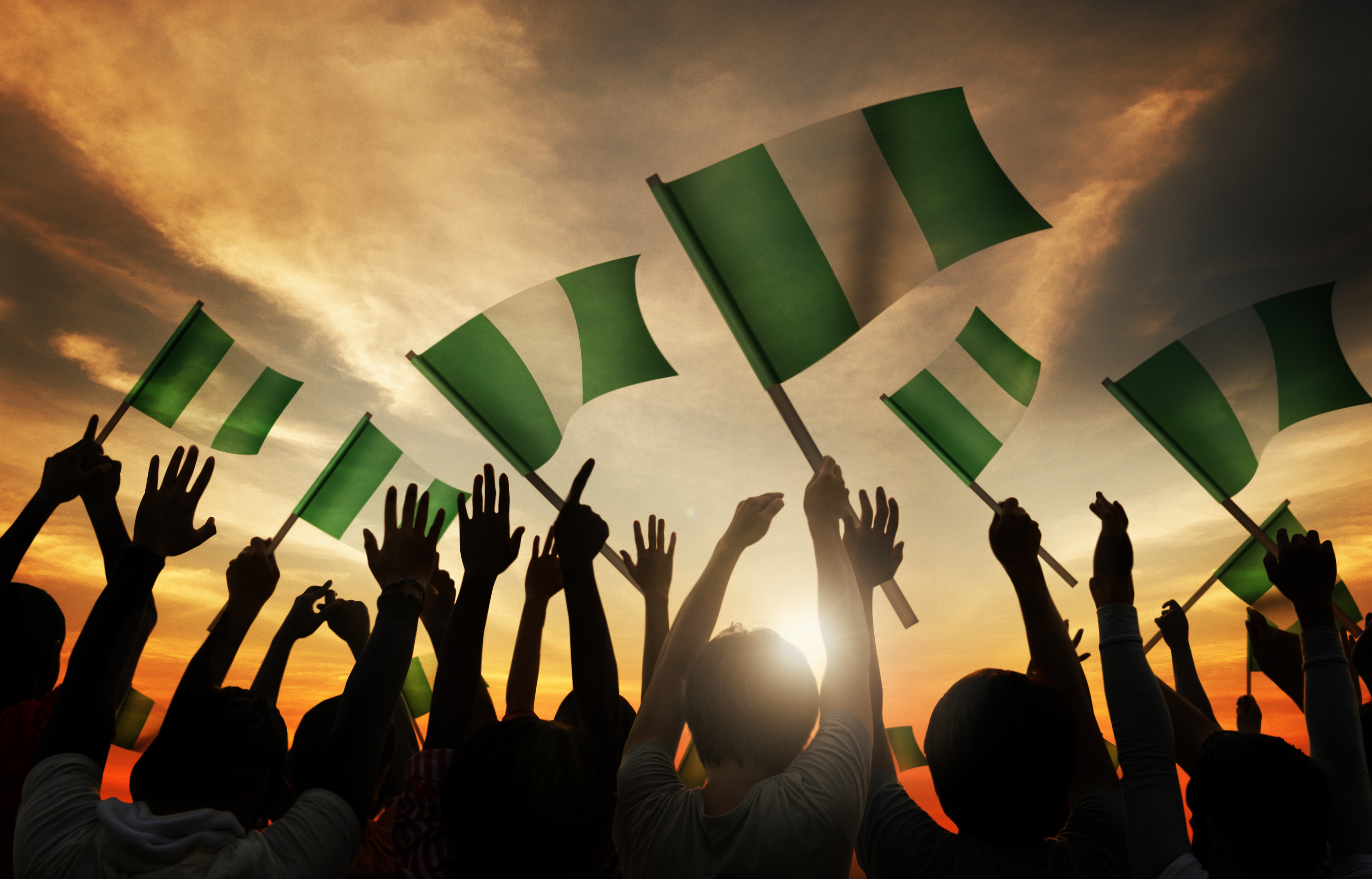 Nigerian flag wavers